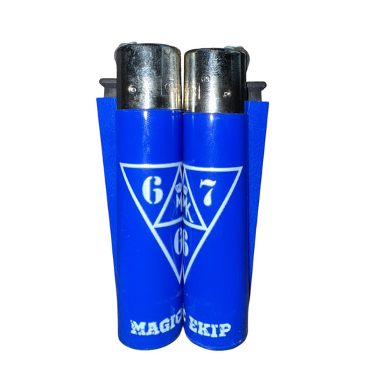 Clipper MK x 667 bleu brillant rechargeable profil – briquet élégant et compact