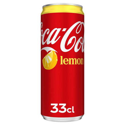 Coca-Cola Lemon 33cl en canette – soda pétillant au cola aromatisé au citron