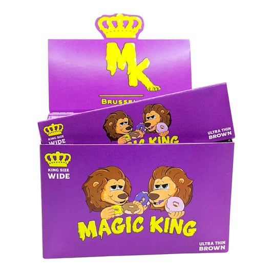 Display Magic King Donuts Mauve – feuilles non blanchies en papier de riz, présentation boutique