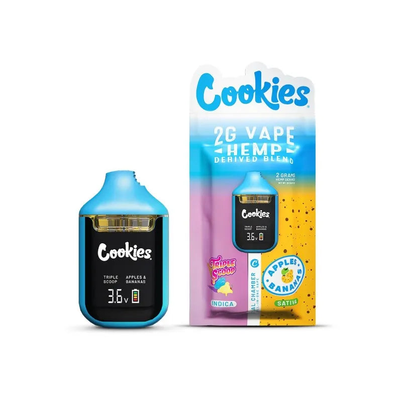 Vape Cookies® Dual Chamber CBD - Triple Scoop / Apples & Bananas