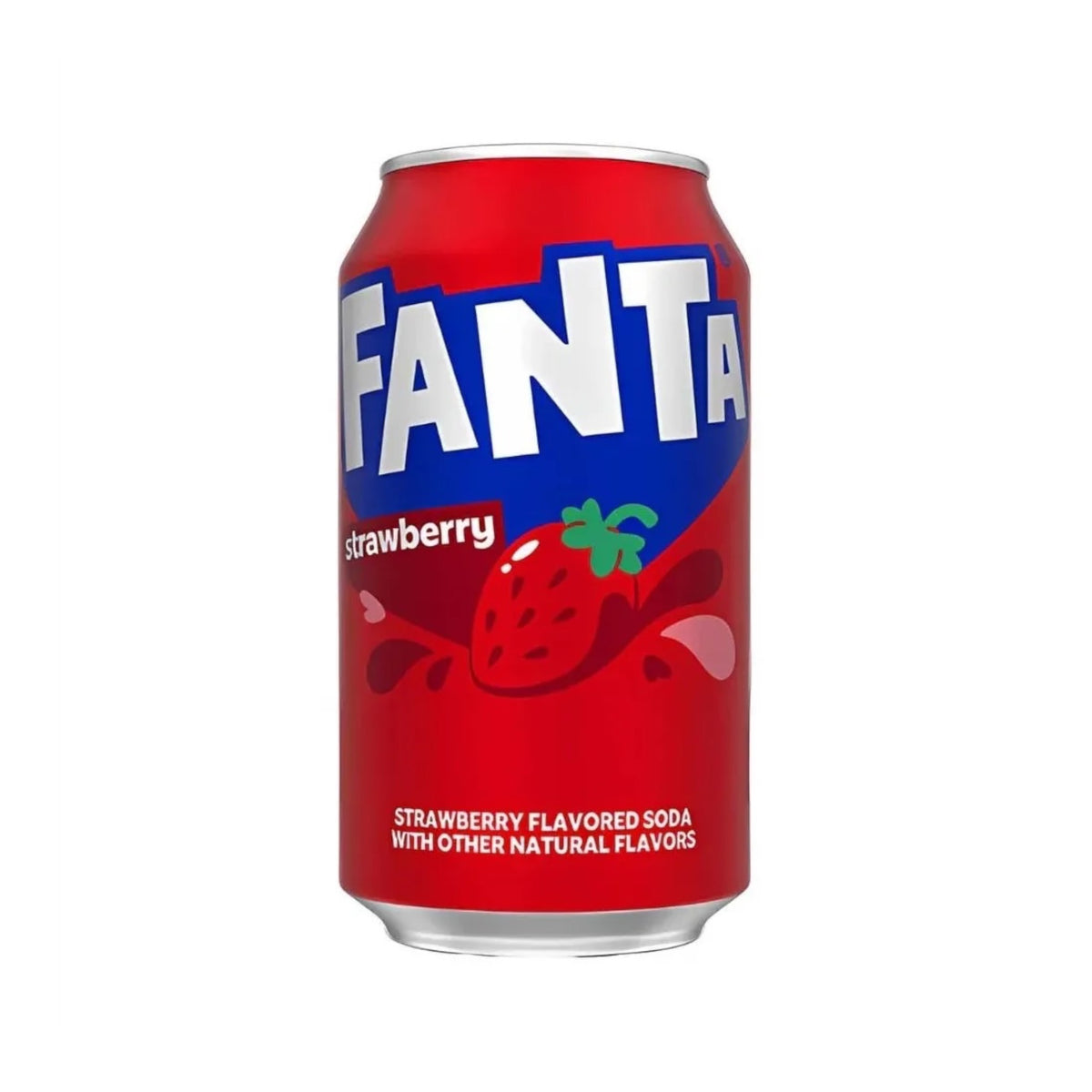 Fanta Strawberry Fraise 355ml en canette – soda américain pétillant à la saveur intense de fraise