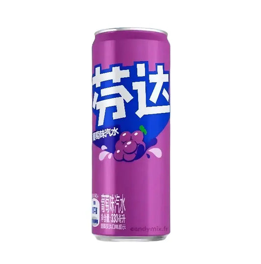 Fanta Asia Grape Raisin 330ml en canette asiatique – soda pétillant au raisin