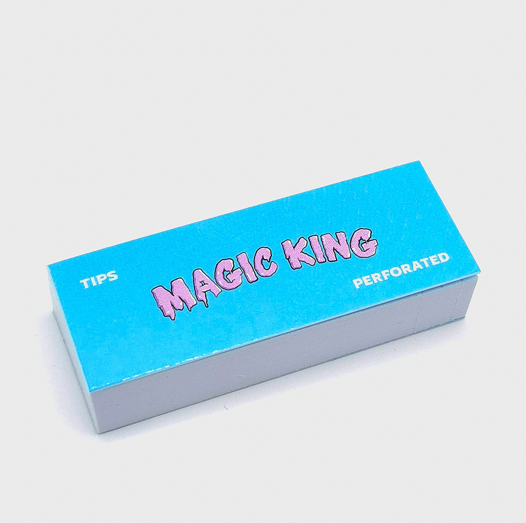 Filtres Magic King format classique – Vue de face, design bleu et blanc