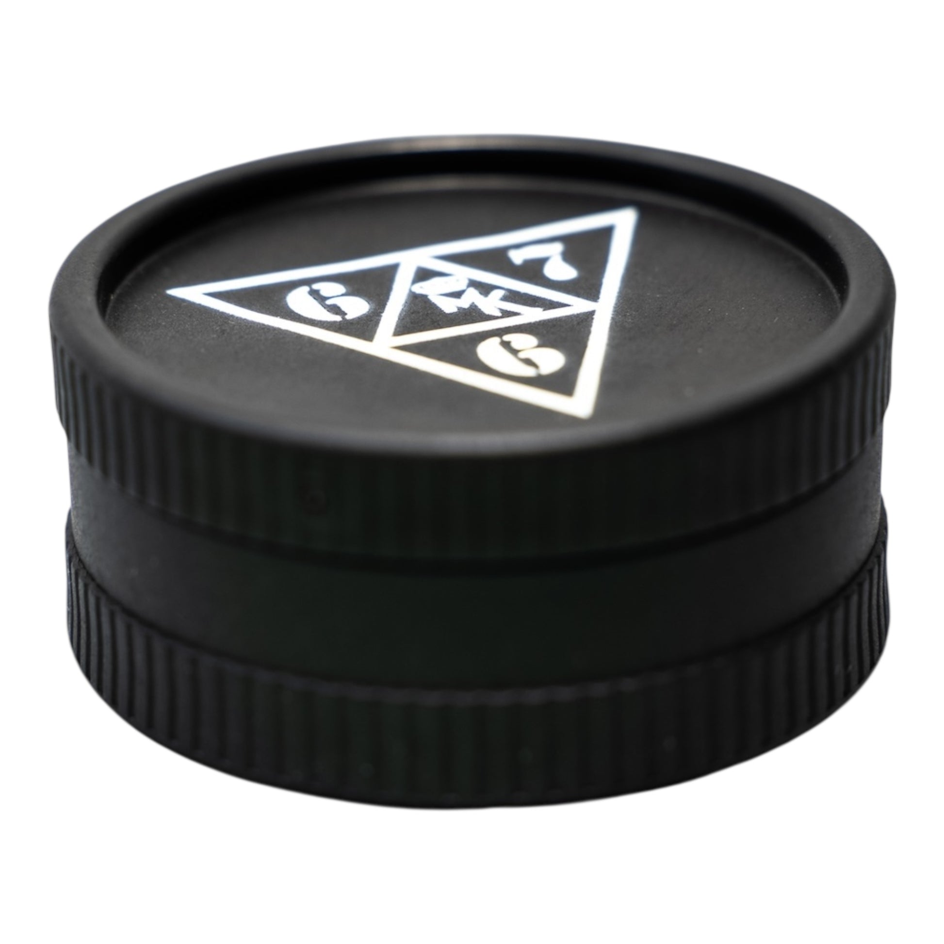 Grinder en chanvre MK 667 Noir – Vue de profil, design compact et texturé