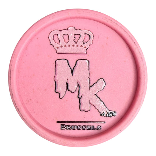 Grinder chanvre rose MK Melted – vue de face, design artistique et écoresponsable
