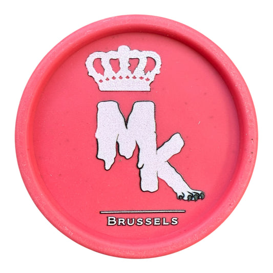Grinder Magic King rouge en chanvre 2 pièces – Design MK Melted artistique