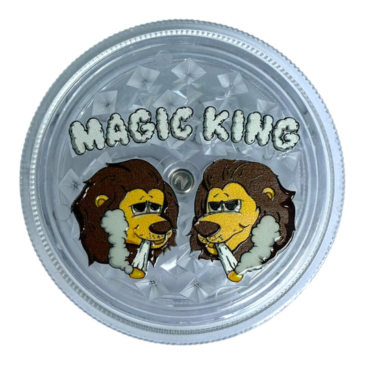 Grinder plastique Magic King Lions Smoking – vue de face, objet artistique