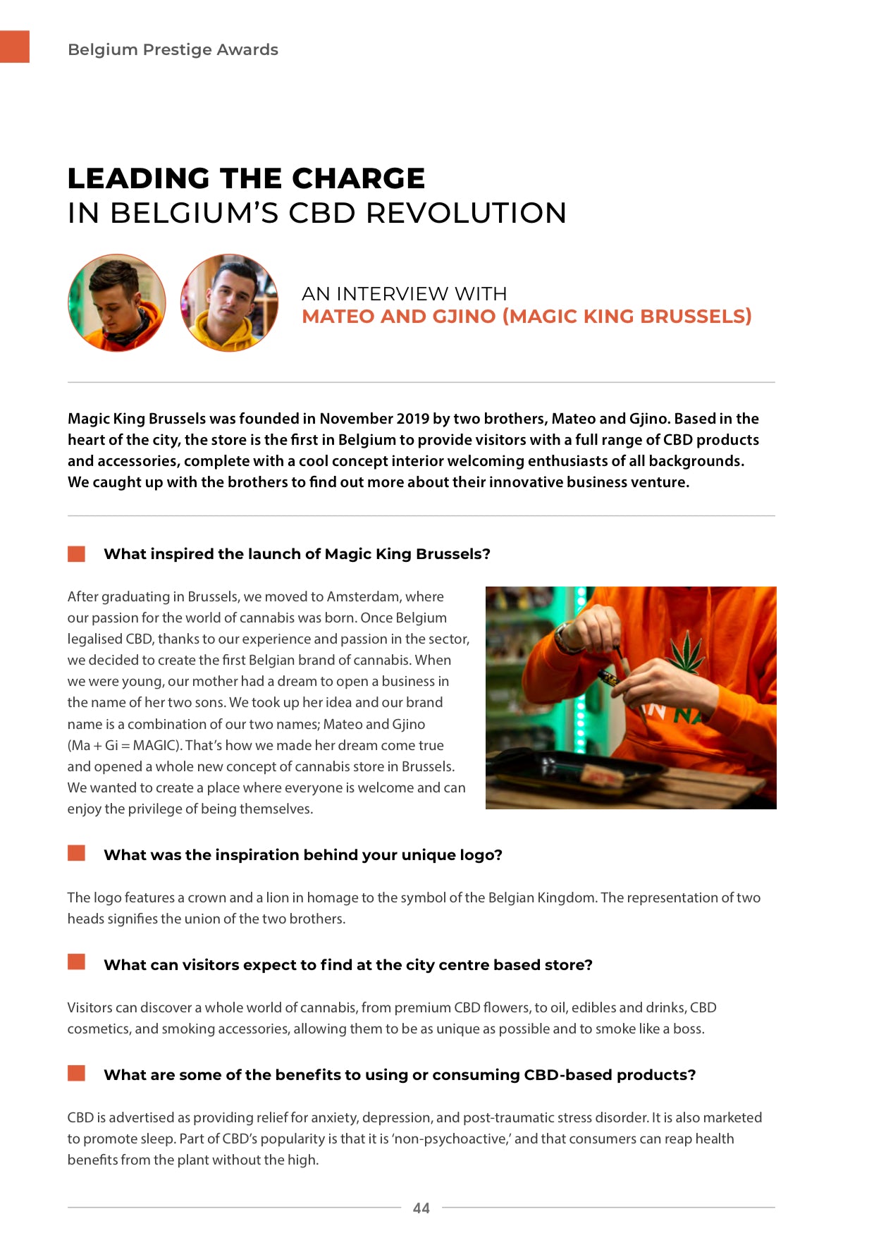 Magic King pendant l’interview – Détail de la cérémonie Most Innovative Business