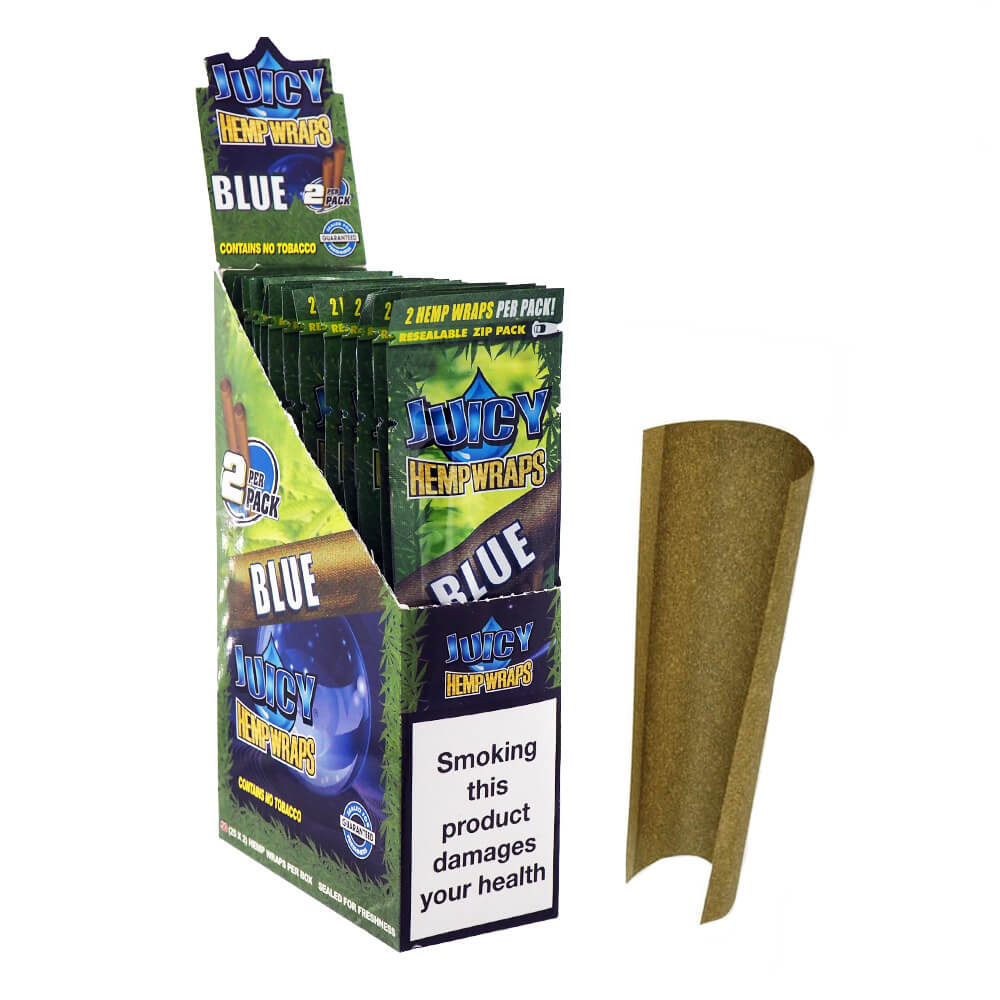 Juicy Jay's Hemp Wrap Blue en chanvre naturel aux notes de baies et de fruits