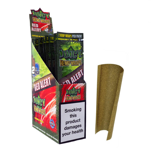 Juicy Jay's Hemp Wrap Red Alert en chanvre naturel saveur fraise