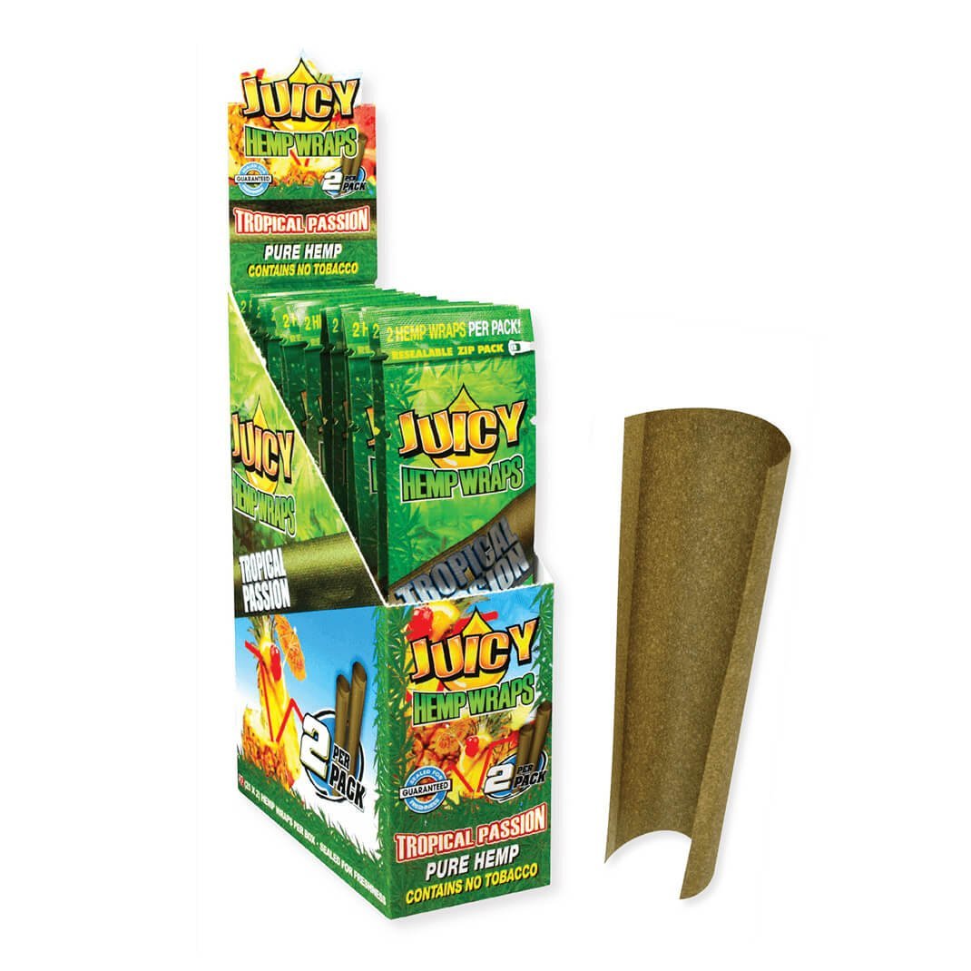 Juicy Jay's Hemp Wrap Tropical en chanvre naturel aux notes de fruits exotiques