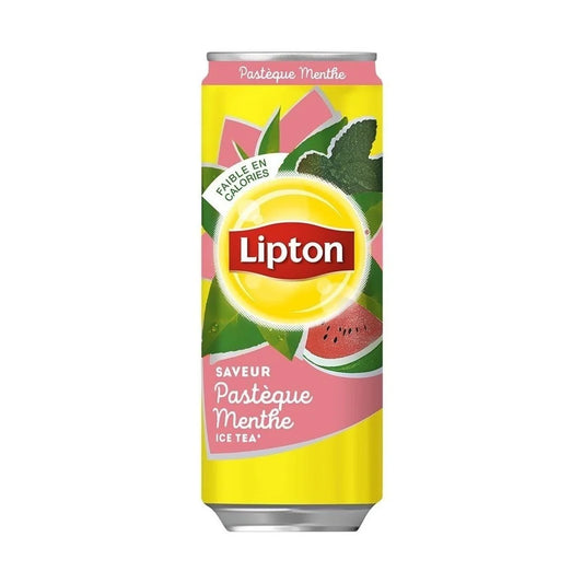 Ice Tea Menthe Pastèque 33cl en canette – thé glacé aux saveurs de menthe et de pastèque
