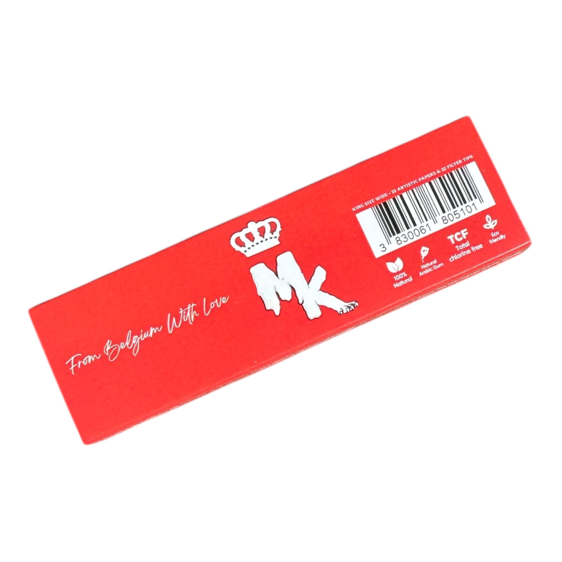 Magic King Chanvre Rouge + Tips – face arrière du pack artistique en chanvre