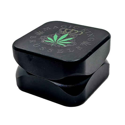 Grinder Magic King x Krush 2.0 noir – édition limitée 55mm en aluminium anodisé, broyage haut de gamme