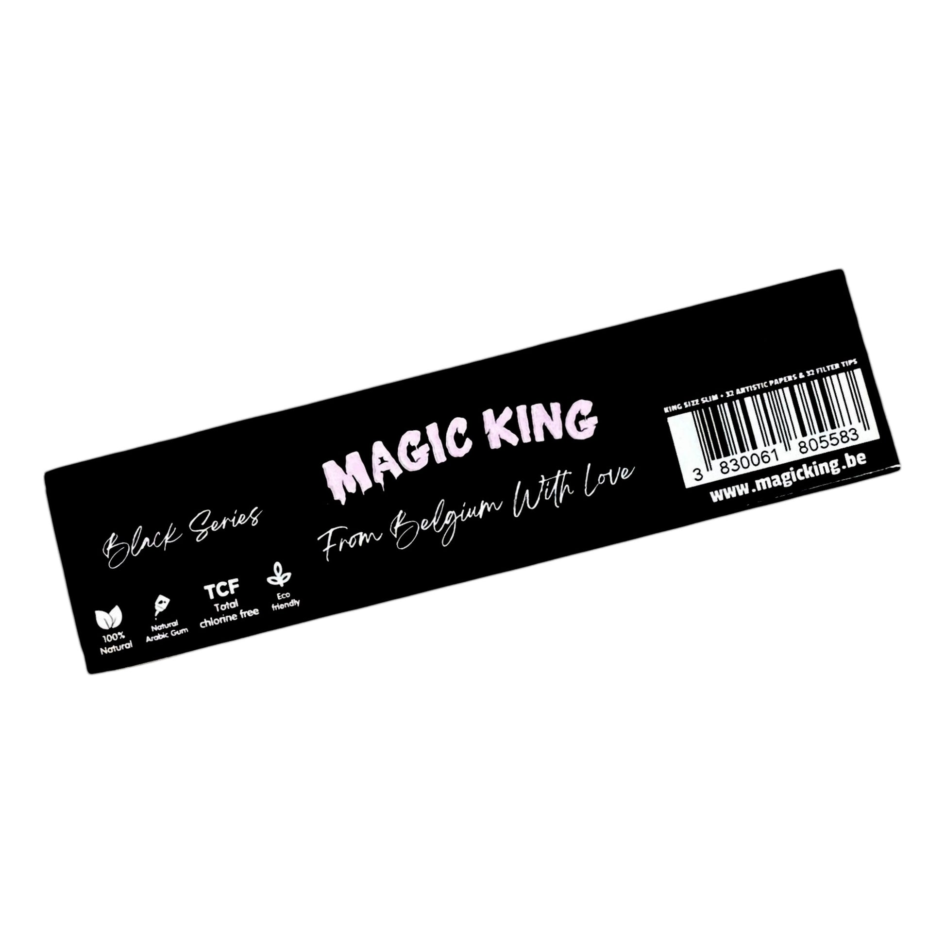 Feuilles Magic King Noir 11 Gsm Slim + Tips – face arrière Black Series