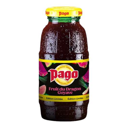 Pago Fruit du Dragon & Goyave 20cl en bouteille en verre – boisson fruitée exotique au fruit du dragon et à la goyave