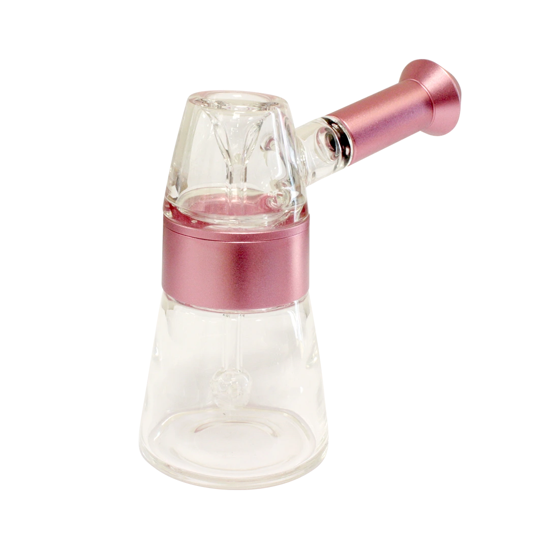 Pipe Verre & Aluminium Bubbler Rose design premium en verre et aluminium