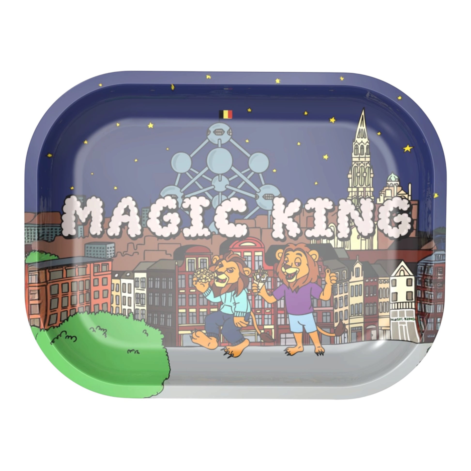 Plateau Magic King Brussels Nuit avec Grand-Place, Atomium et Frères Magic