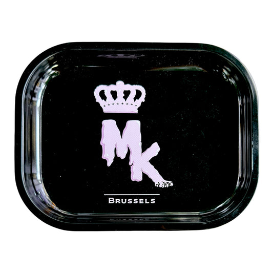 Plateau en métal MK Noir – format small, vue de face, accessoire élégant signé Magic King