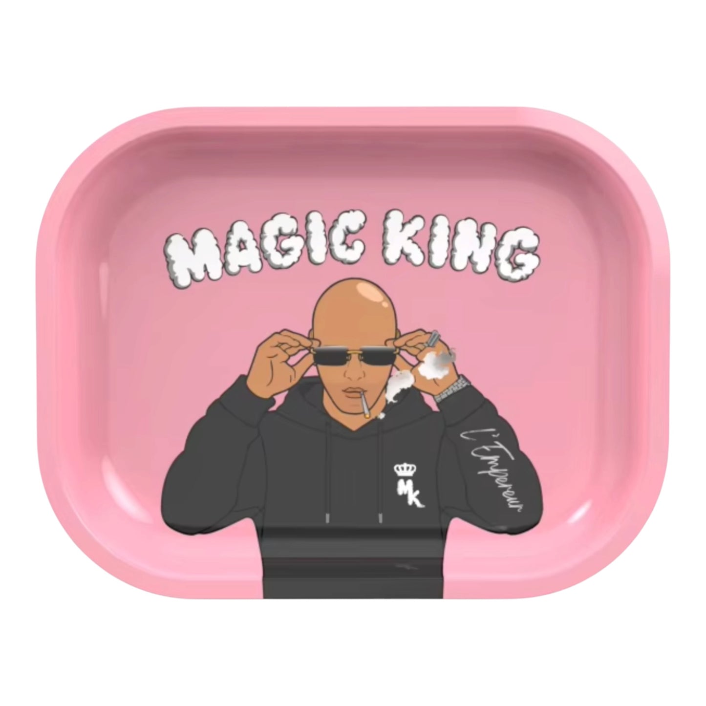 Plateau MK x Alkpote rose collaboration Magic King et Alkpote