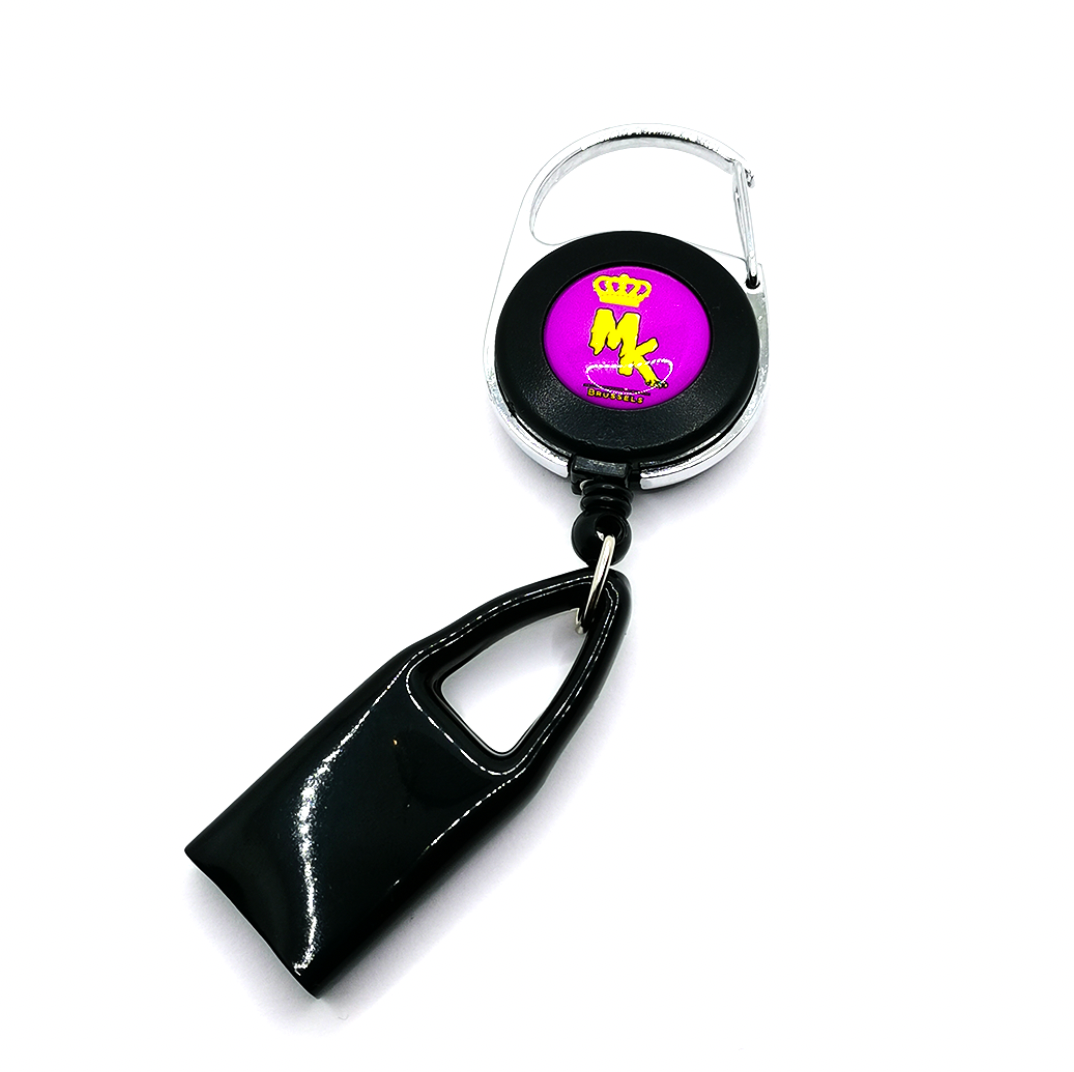 Porte-briquet Magic King 2.0 Mauve/Jaune avec cordon anti-vol et gravure MK