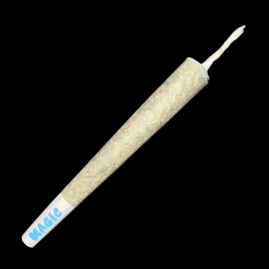 Pré-Roulés CBD Magic King Hell Fire – 0,8 g pur, roulés à la main dans des feuilles artistiques au riz avec filtres Magic Signature