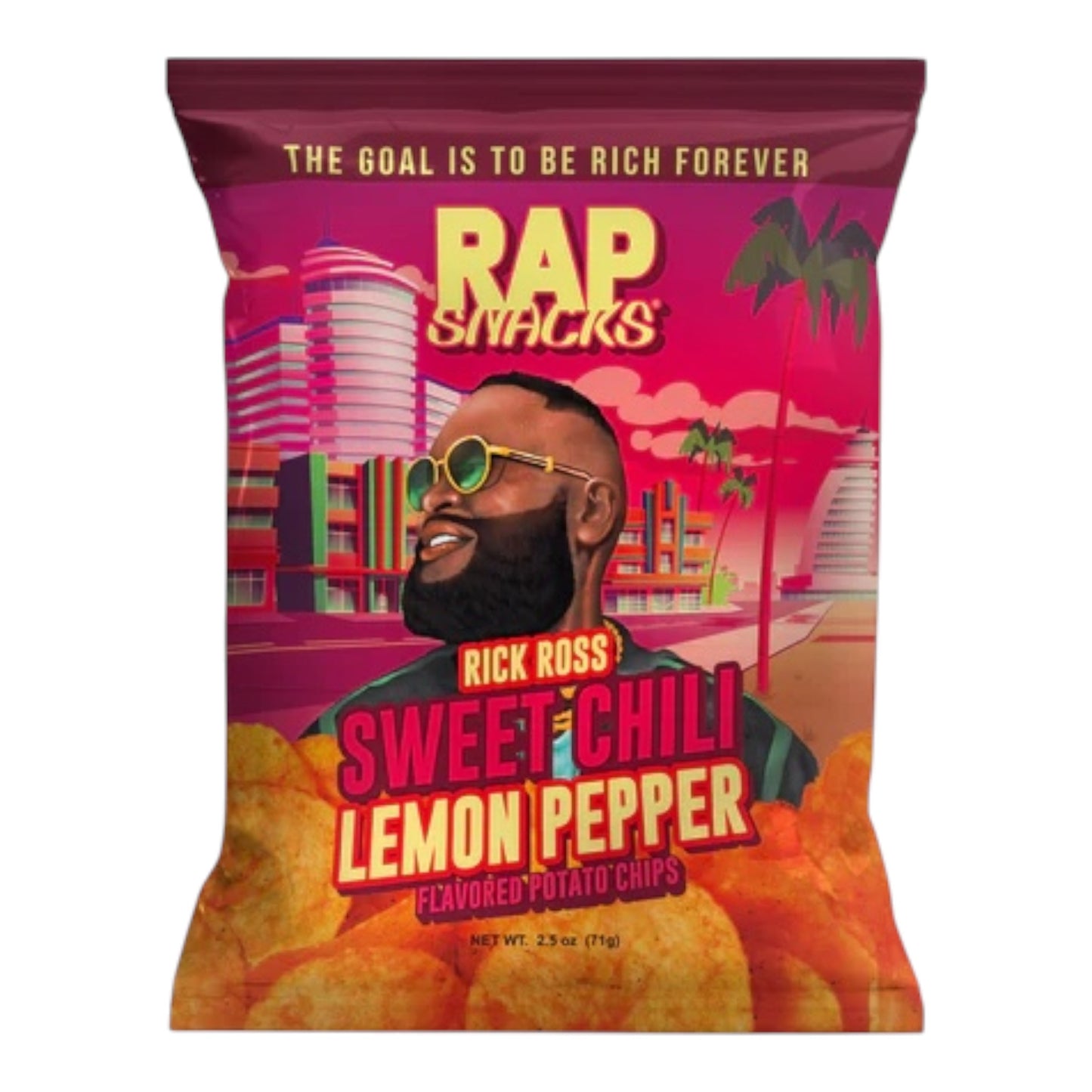 Rap Snacks Rick Ross Sweet Chili Lemon Pepper Chips sachet 71 g
