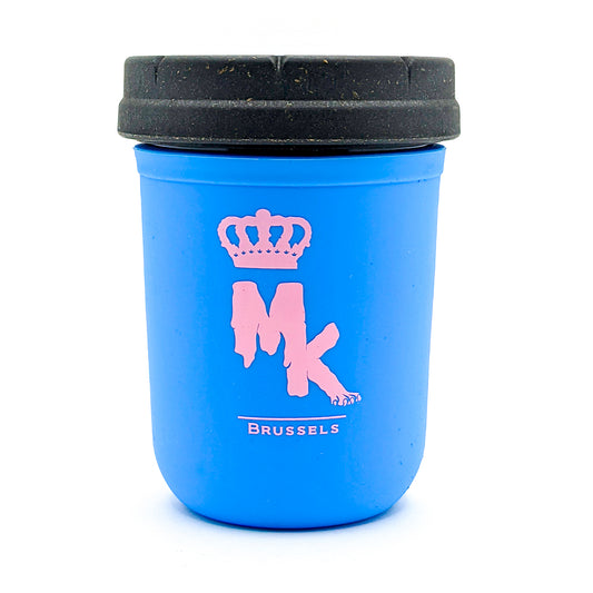 Restash Jar Magic King bleu 80 ml – bocal hermétique réutilisable avec couvercle en bambou