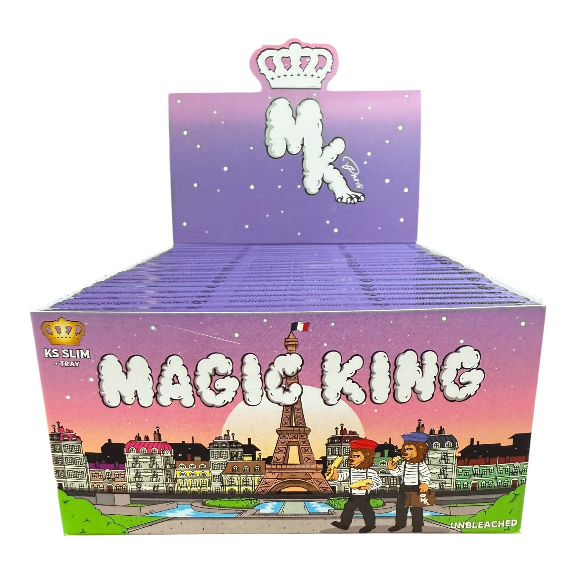 Boîte du set Magic King Paris Nuit avec feuilles artistiques non blanchies et plateau