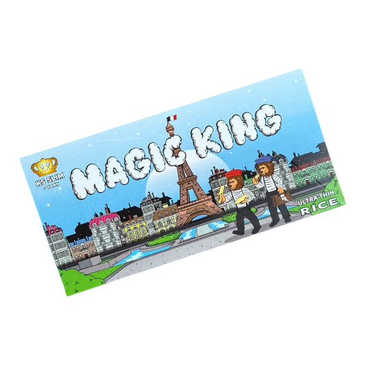 Vue de face du set Magic King Paris Jour avec plateau et feuilles en papier de riz