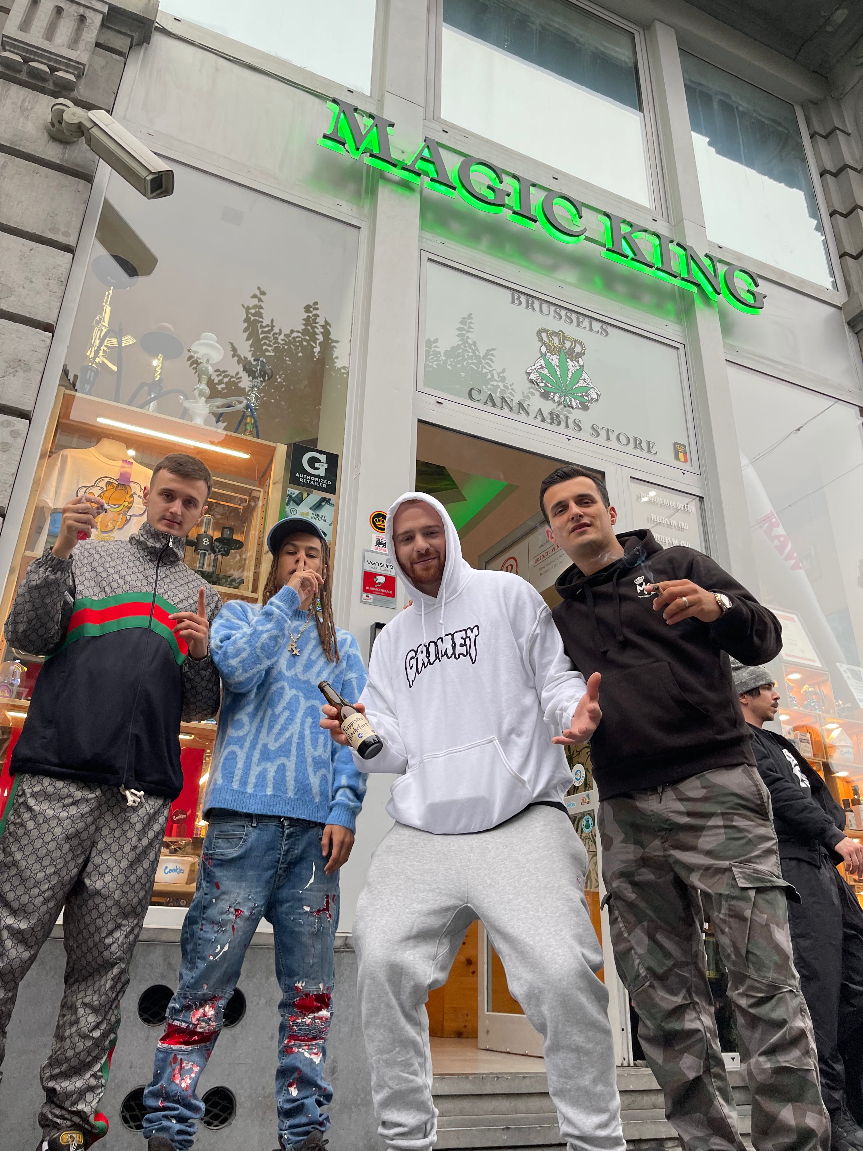 Shabb, Mike et Nicholas Craven du Canada en visite à Bruxelles chez Magic King, échange culturel entre Montréal et BXL