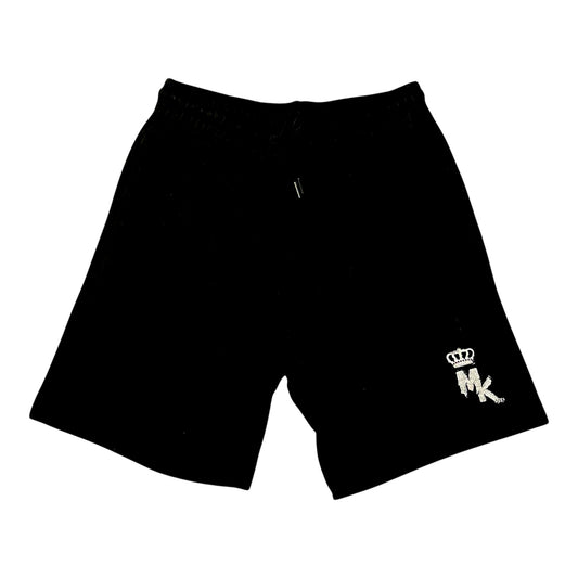 Short Magic King noir avec logo MK brodé blanc et poche arrière