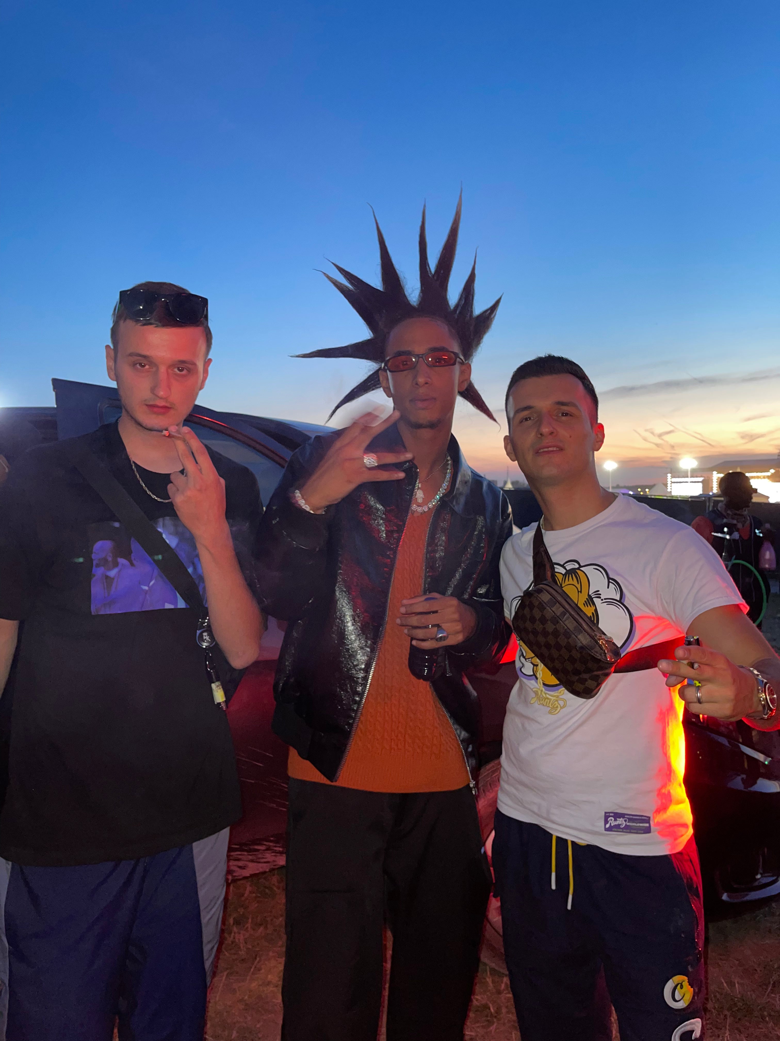 Slimka, rappeur suisse, avec Magic King lors de sa première participation au festival Les Ardentes