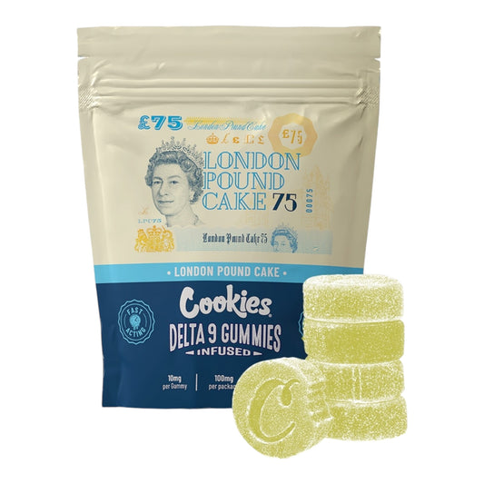 Gummies London Pound Cake ouverts, visuel intérieur sucré et moelleux