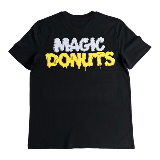 T-Shirt Magic Donuts noir unisexe 100% coton bio Magic King, dos.