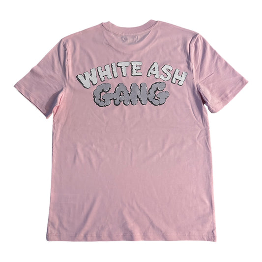 T-shirt Magic King White Ash Gang Rose en coton bio lavé 180g, dos.