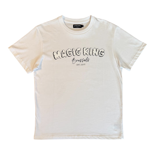T-shirt blanc Magic King Classic – vue de face, design épuré, collection essentielle depuis 2019