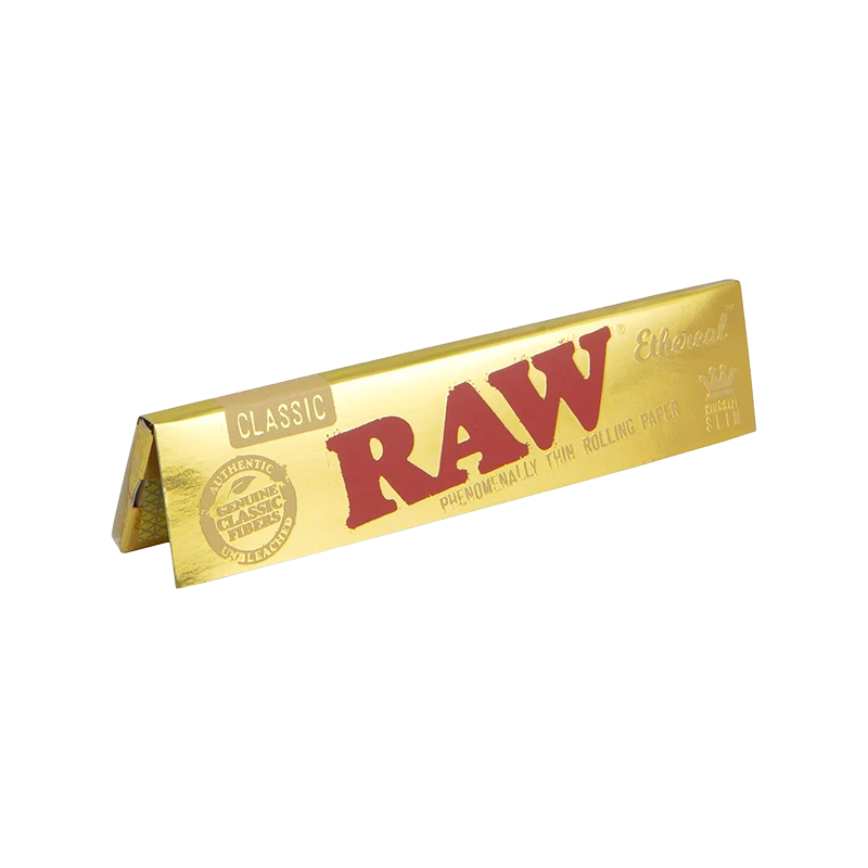 RAW ETHEREAL "Feuilles à Rouler" - KS Slim (Gold)